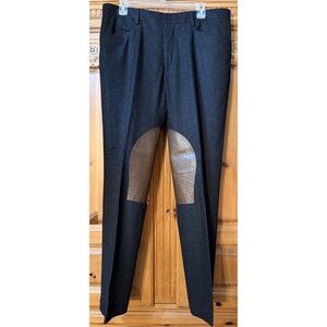 Polo Ralph Lauren Wool Riding Pants 36x32 Leather Patches Equestrian Heritage